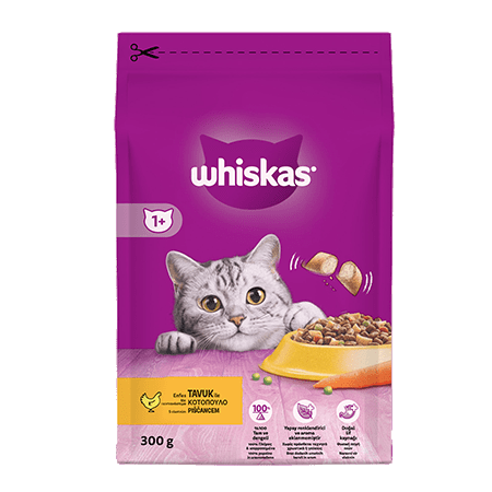 WHİSKAS KURU MAMA TAVUKLU SEBZE 300 GR*14